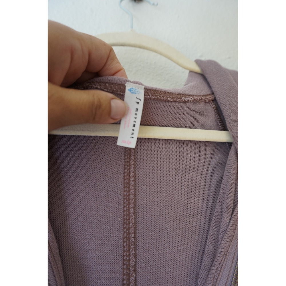 FP Movement Franklin Hills Jumpsuit Knit Boho Distressed Harem Hooded‎ Mauve XS - Picture 7 of 12